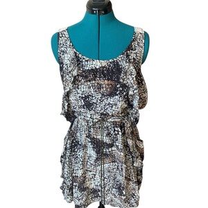 Stylish Black and White Mini Dress